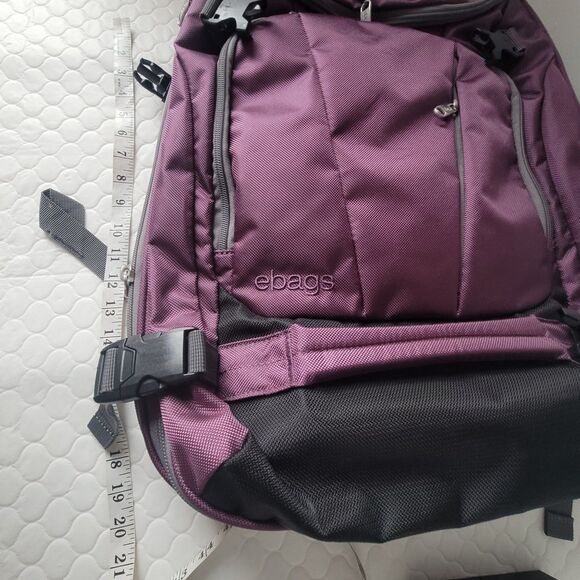 Ebags Mother Lode Travel Backpack Purple Convertible Luggage Expandable 117769 - Picture 2 of 14
